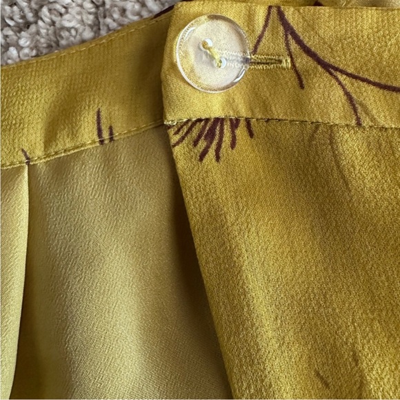 Joie Mustard Floral High-Low Wrap Skirt - Picture 4 of 5